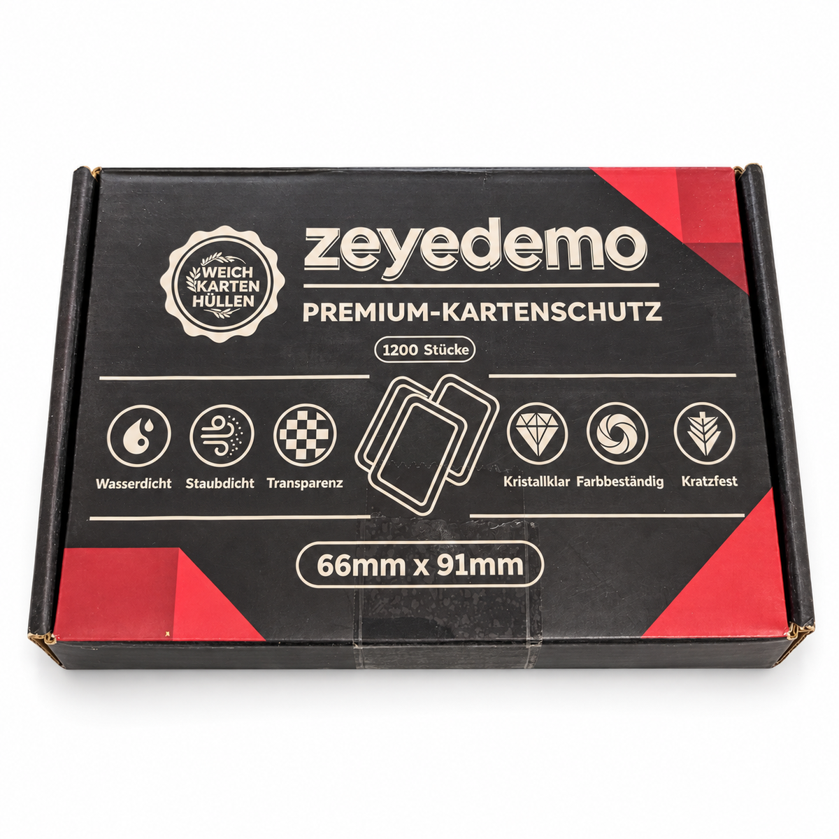 Zeyedemo Kartenhüllen – 1.200 transparente Sleeves, 66 × 91 mm